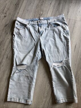 Lane Bryant Light Blue High-Rise Jeans Distressed